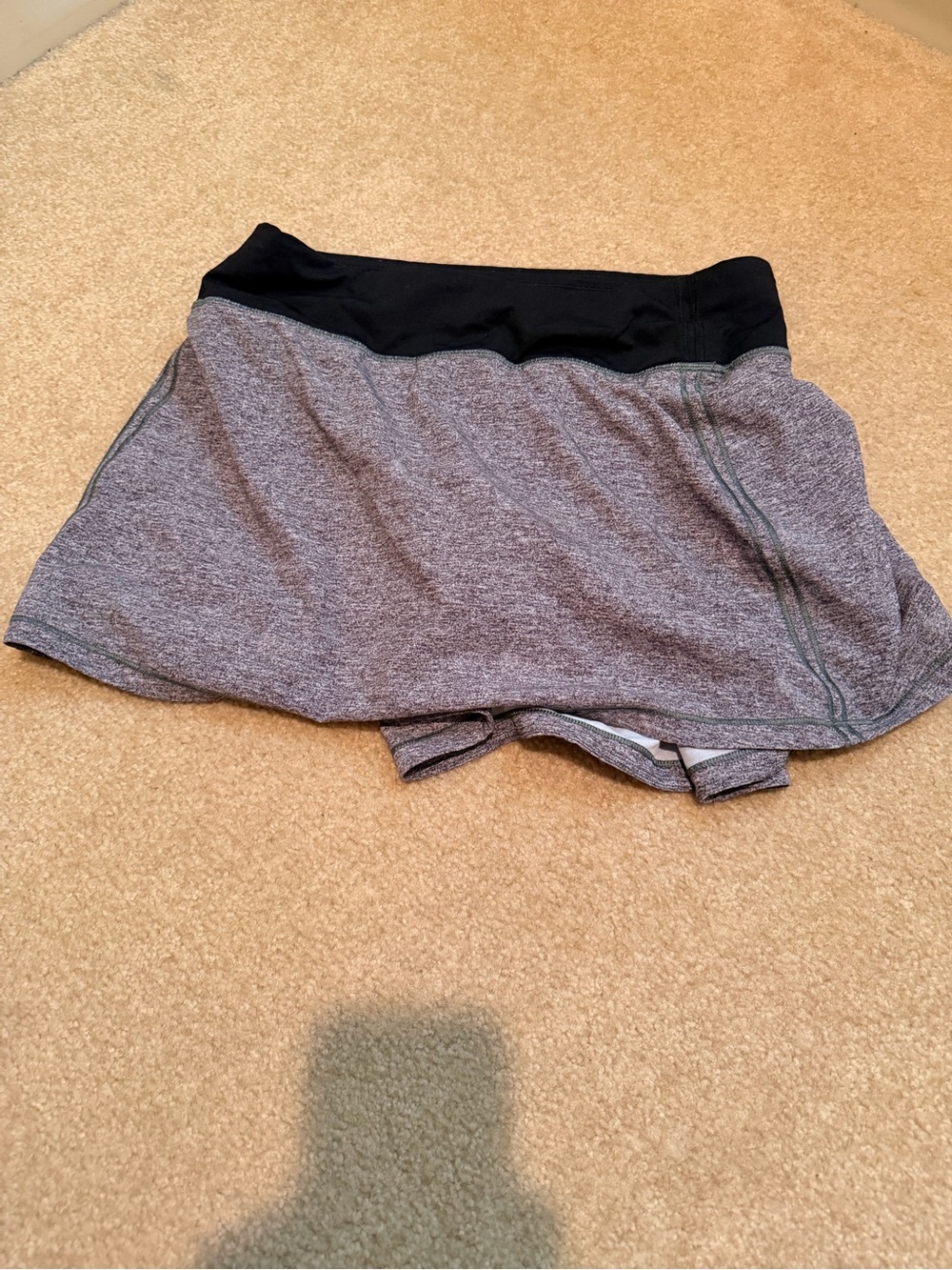 lululemon athletica Heather Gray Skort with Black Waistband